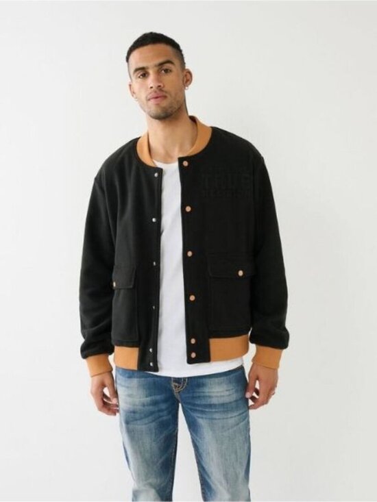 True Religion Other - NEW True Religion Men's XXL Fleece Bomber Jacket NWT $199